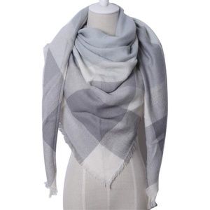 Triangle Grey Blanket Scarves NWT